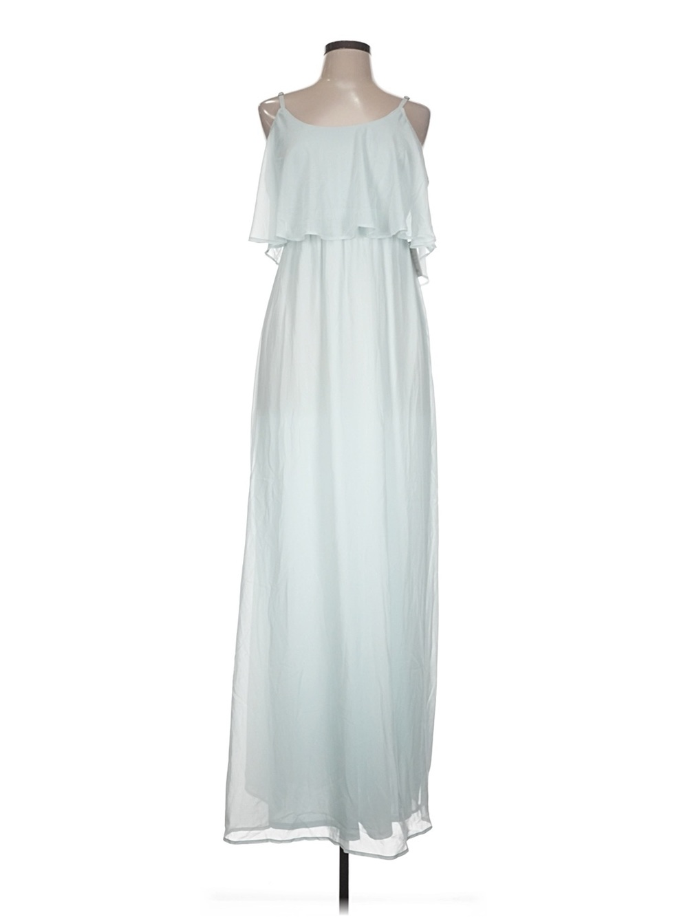 NWT Show Me Your MuMu Large Pale Blue Layered Chiffon Maxi Dress